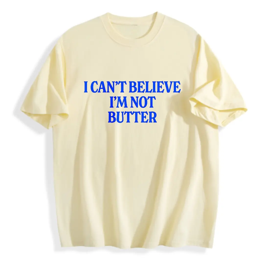 Casual Style Men's T-Shirt I Can't Believe I'm Not Butter Humor Graphic Summer Wear Gift For Friends