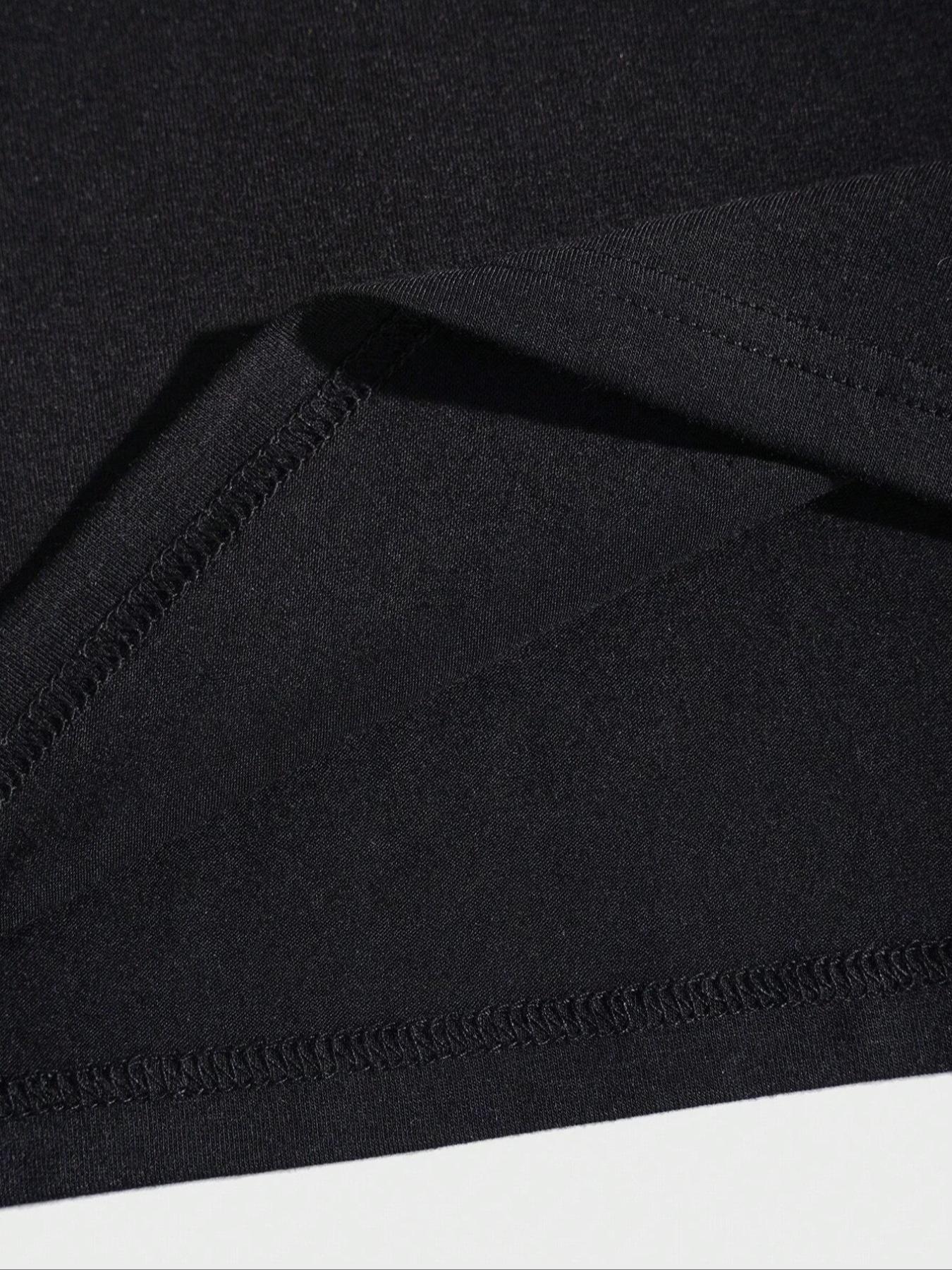 Men's Palm Tree & Letter Print Short Sleeve Graphic Tee, Regular Fit Casual Street Round Neck T-shirt for Summer, Men's Top for Daily Wear