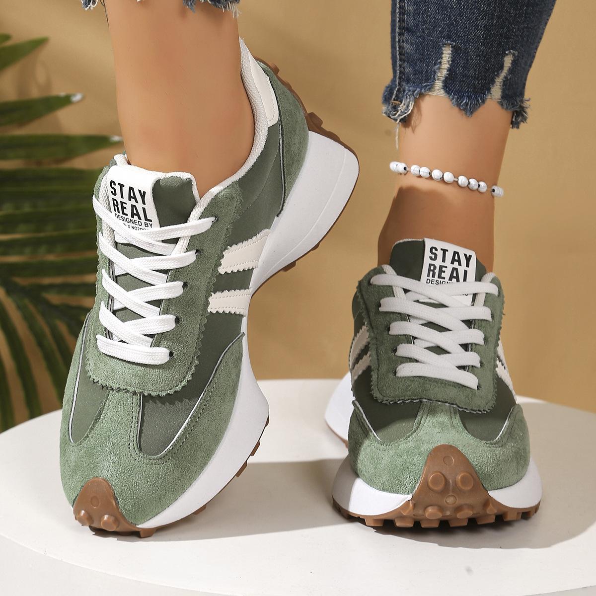 Trendy Women Platform Sneakers Thick Sole Lace Up Shoes for Height Boost Comfortable Lightweight Casual Trainers Ideal for Everyday Use Four Seasons Outdoor and Indoor Wear
