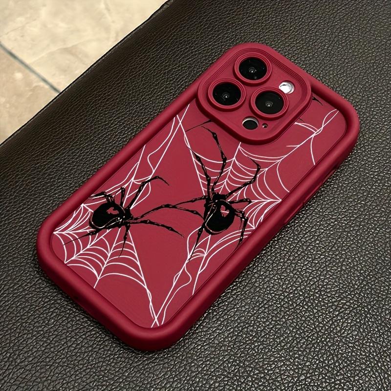 Comprehensive Drop-Resistant Phone Case with a Black Spider Design, Offering Camera Protection for Various iPhone Models Including iPhone 17 E Air Pro ProMax iPhone16 15 14 Plus 13 12 Mini 11 X XS XR