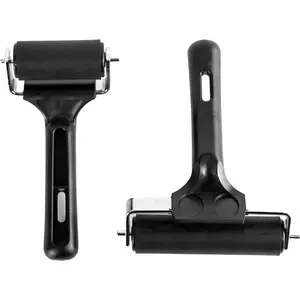 2-Pack Rollers for Crafting - 4-Inch & 2.2-Inch Rubber Rollers for Printmaking, Ink Rolling, Painting, Print Glue, and Stamping Tools