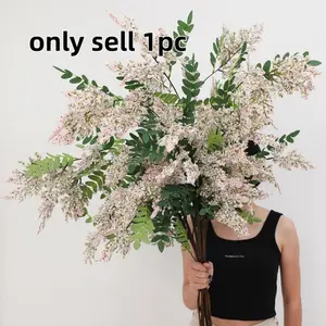 Realistic Mimosa Flower Artificial Flowers, High Fidelity Non-Deforming Petals, Premium Silk Cloth, Eco-Friendly Pe, Durable Iron Wire Stem