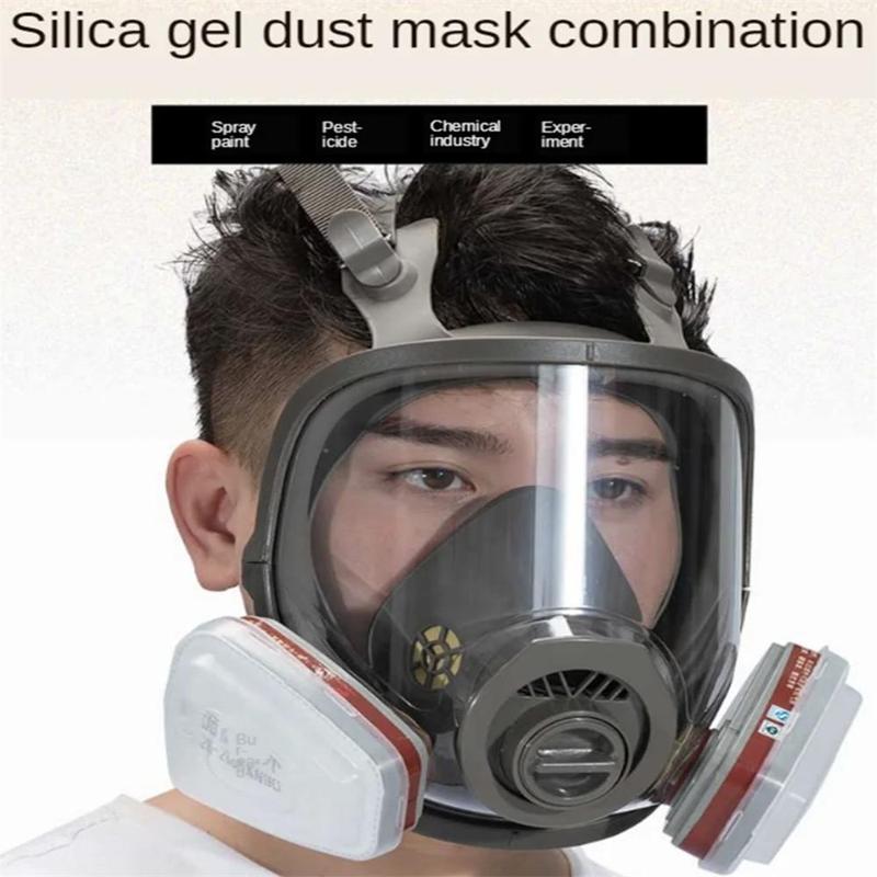 New Anti-Fog Dustproof 6800 7-In-1 Full Face Gas Mask, Industrial Painting Spraying Respirator Filter, Safety Work Protection Gear