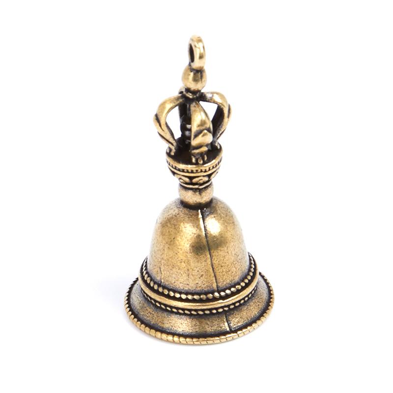 Brass Die Casting Wind Bell Handicraft Tibetan Style Bronze Bell Ornament Suitable For Home Wall Hanging Car Decoration And Key Pendant With Clear Sound And Vintage Decorative Effect