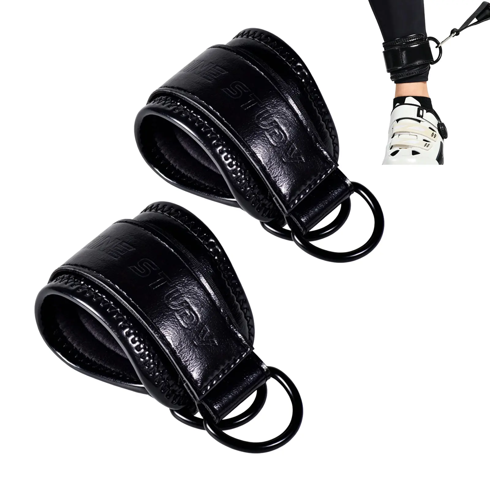 Durable Ankle Straps for Cable Machine – Padded Anti-Slip Cuffs with Heavy-Duty Nylon, Versatile for Glute Kickbacks, Hamstring Curls & Leg Workouts, Fits Most Gym Pulley Systems, Ideal for Home & Commercial Use