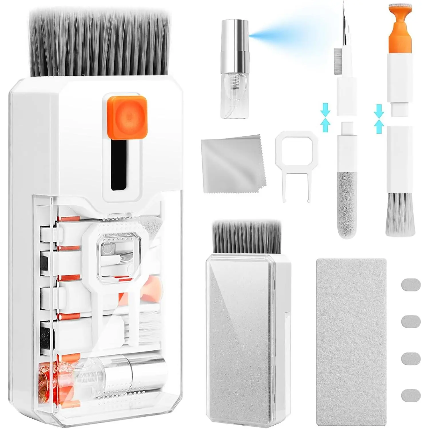 Keyboard Cleaning Kit Laptop Cleaner, All-in-1 Computer Screen Cleaning Brush Tool, Multi-Function PC Accessories Electronic Cleaner Kit Spray for iPhone iPad Macbook Earbud Camera Monitor with Patent