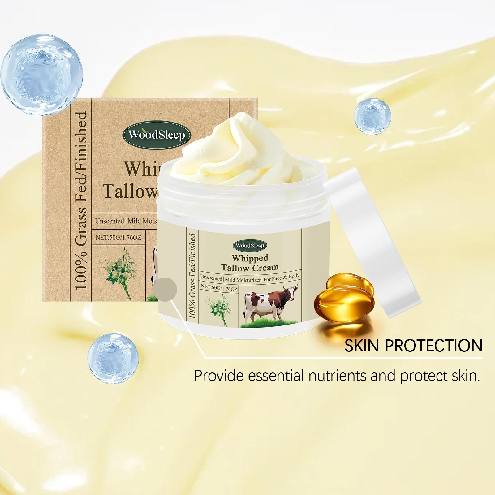 Whipped Tallow Face Cream Repair Damaged Skin Even Skin Tone Deep Moisturizing Nourishing Body Lotion Improve Dryness Skin Care