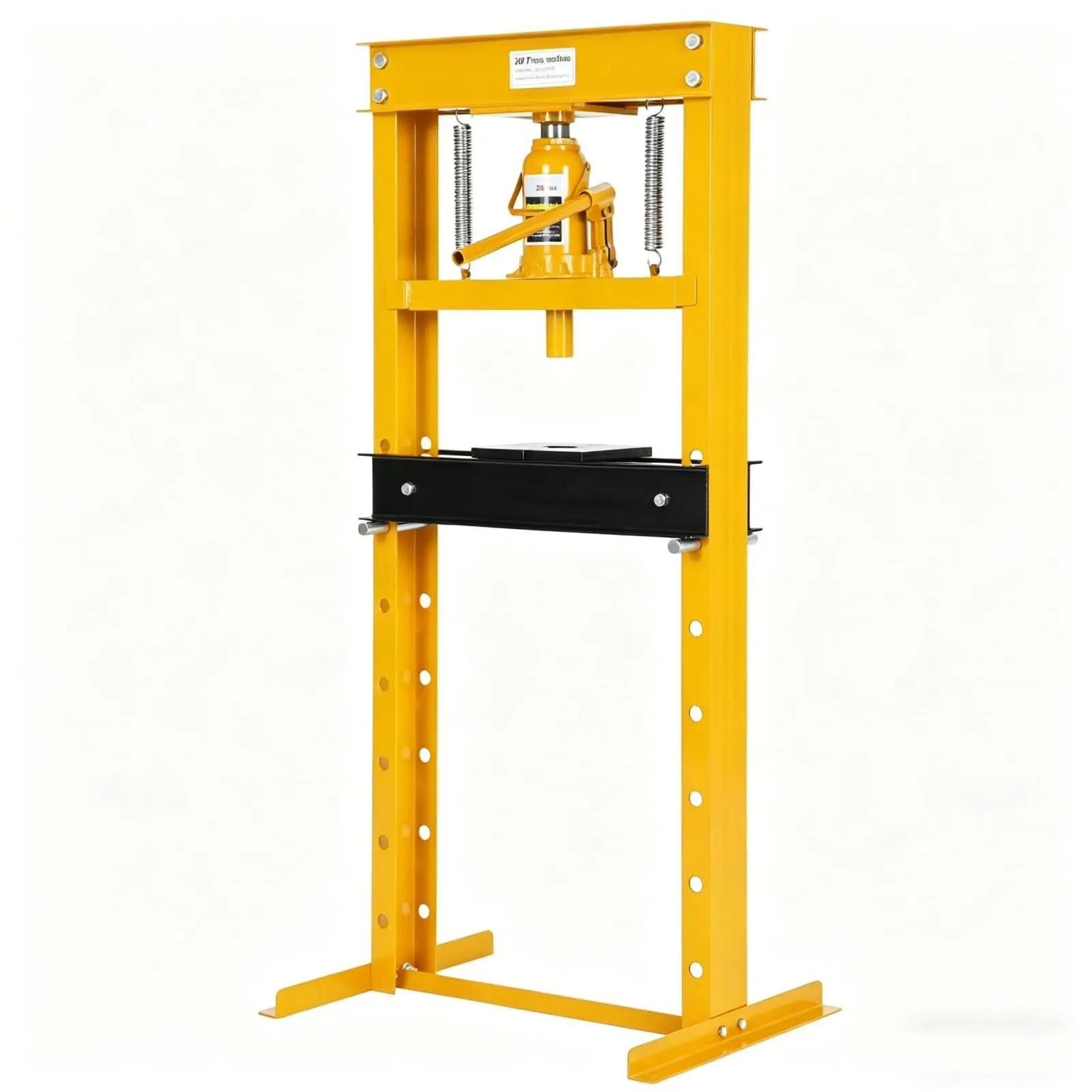 Garvee Upgraded  Hydraulic Shop Press, 20 T H-Frame Garage Floor Shop Press Adjustable Hydraulic Press with Press Plates