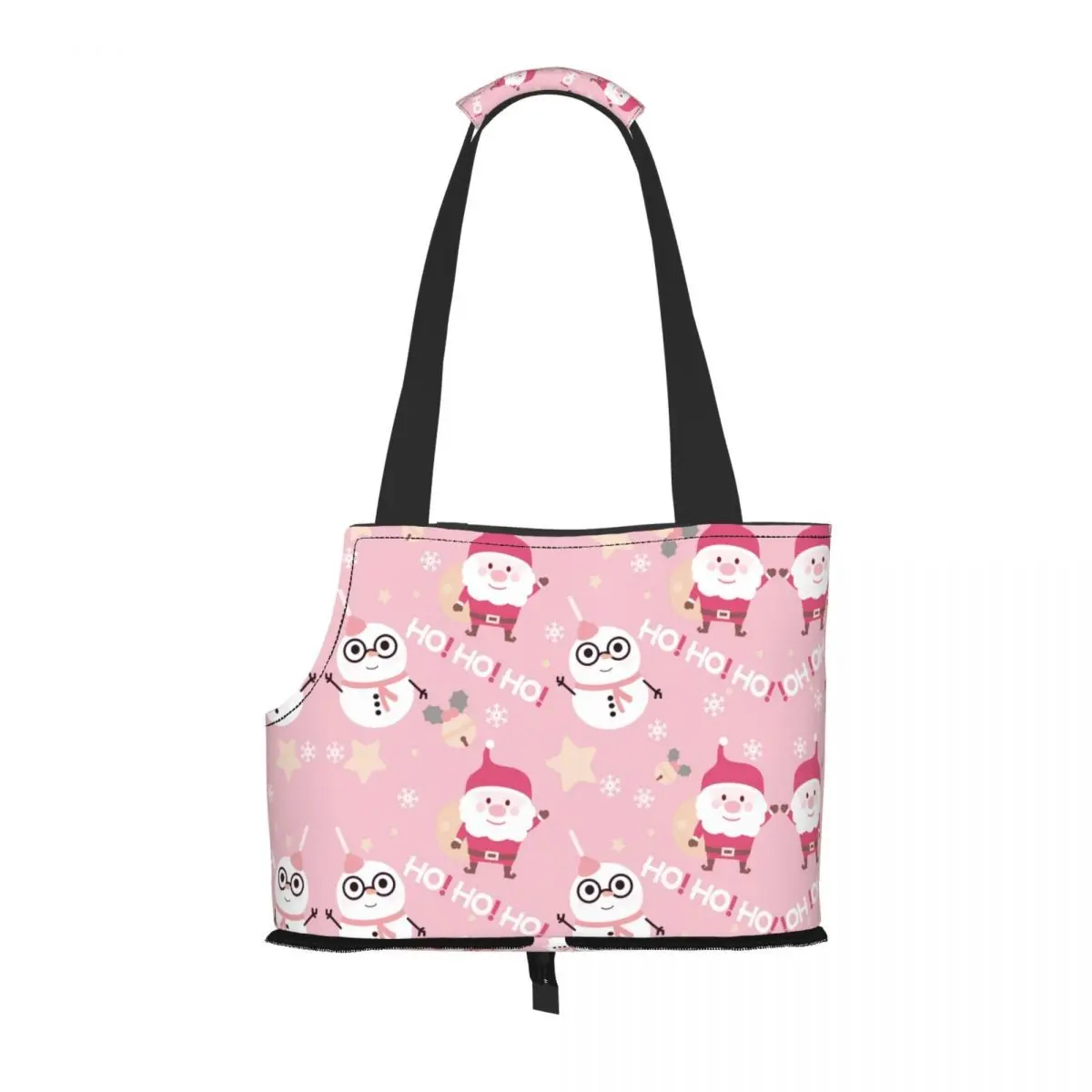 Pink Foldable Small Pet Carrying Bag with Unique Print for Carrying Small Dogs/Cats Outside