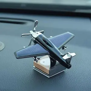 Solar Airplane Model Car Interior Center Console Accessory, Fragrance Odor Neutralizer Car Diffuser, Refreshing Aero Aroma Diffuser That Easily Removes All Kinds of Odors