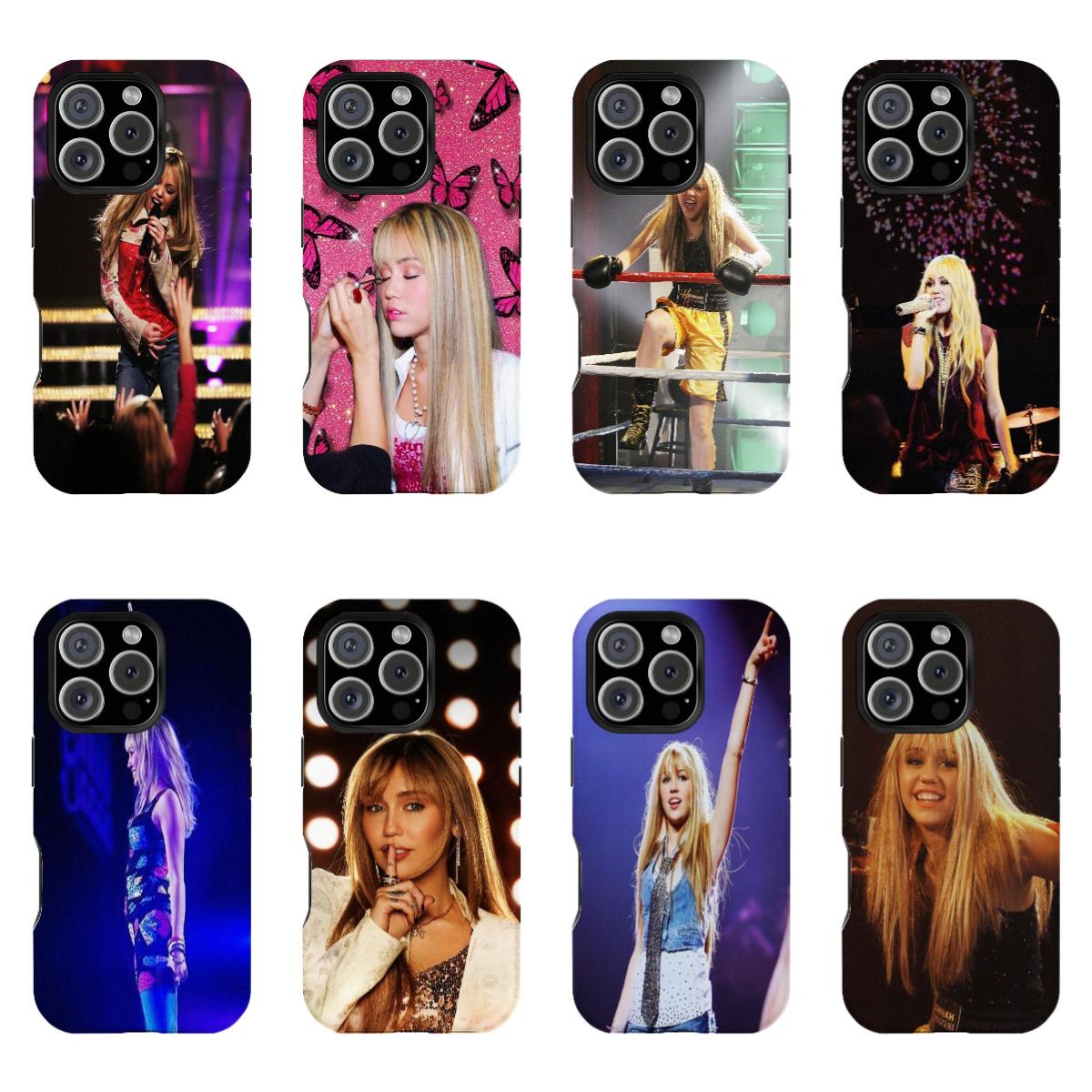 Hannah Montana Double-layer durable phone Cases For iPhone 17 16 15 14 13 12 Promax Pro Plus, hard shell protection ,Unique design,best Gift