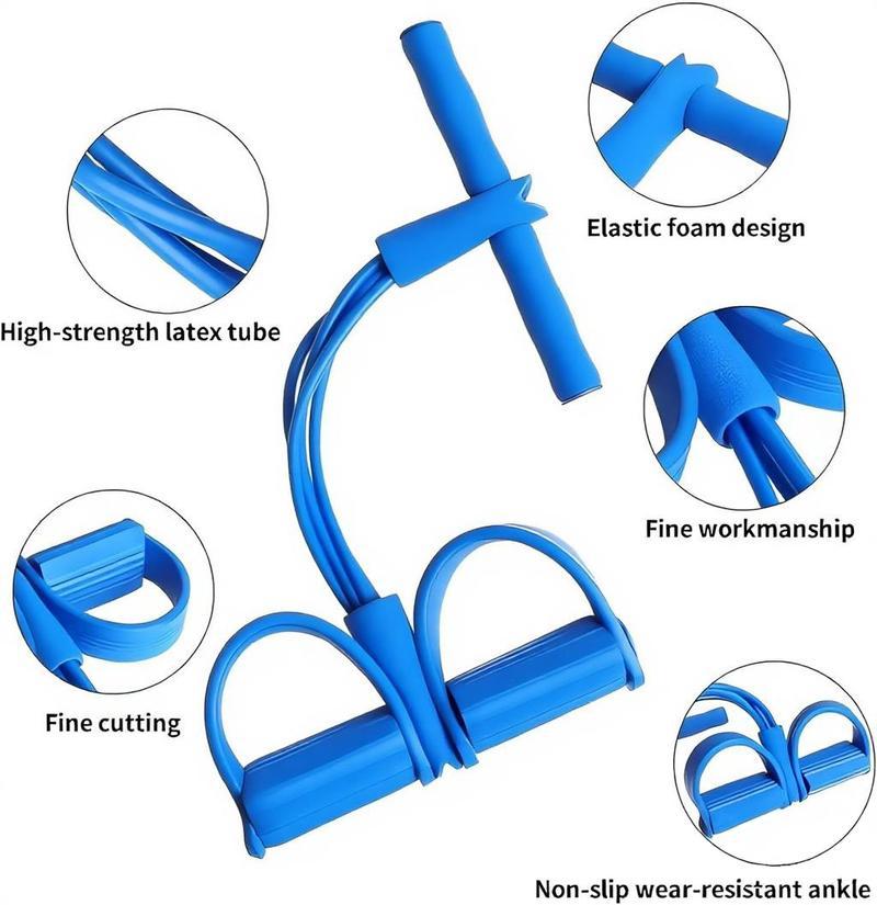 2026 NEW Pedal Resistance Bands with Handles Upgraded 6-Tube Natural Rubber for Full Body Workout at Home Gym Yoga Abs Waist Arms and Legs Training Muscle Exercise Equipment