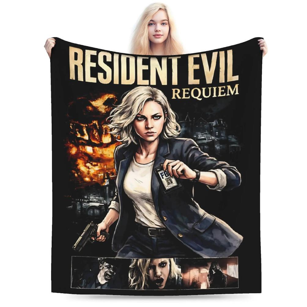 Residents Evils Leon S. Kennedy Throw Blanket Super Soft Pattern Blanket  For Living Room Camping Flannel Bedspread Bed Cover A multi-functional and beautiful blanket suitable for decoration, use and as a gift. Add some fun to your home