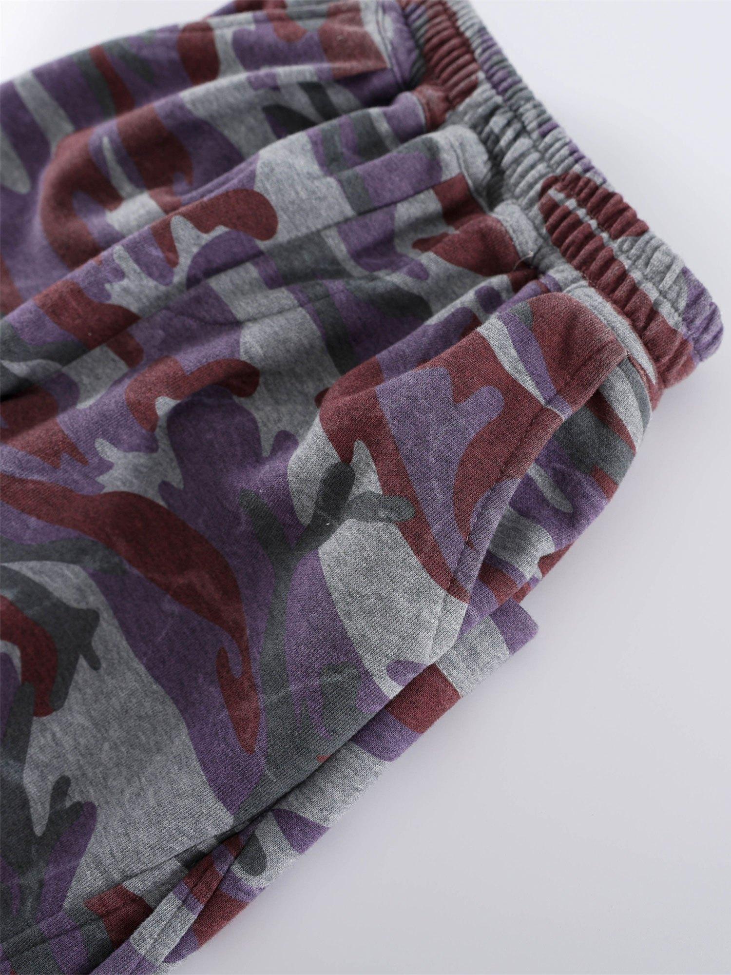 Girls' Camouflage Pants - Elastic Waistband, Camo Pattern, Long Trousers for Fall/Winter, School, Playground - Durable & Easy-Clean Fabric - Casual Outfit Essential, for OutdoorGift