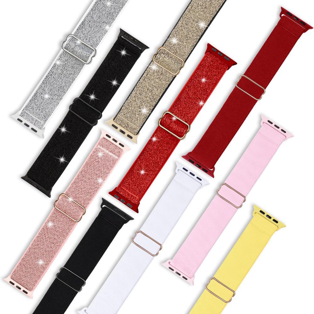 Nylon Smart Watch Strap (Only Band), Adjustable Elastic Breathable Watch Band, Stylish Smart Watch Replacement Watchband Suitable for Apple Watch, Smartwatch Strap, Smart Watch Accessories