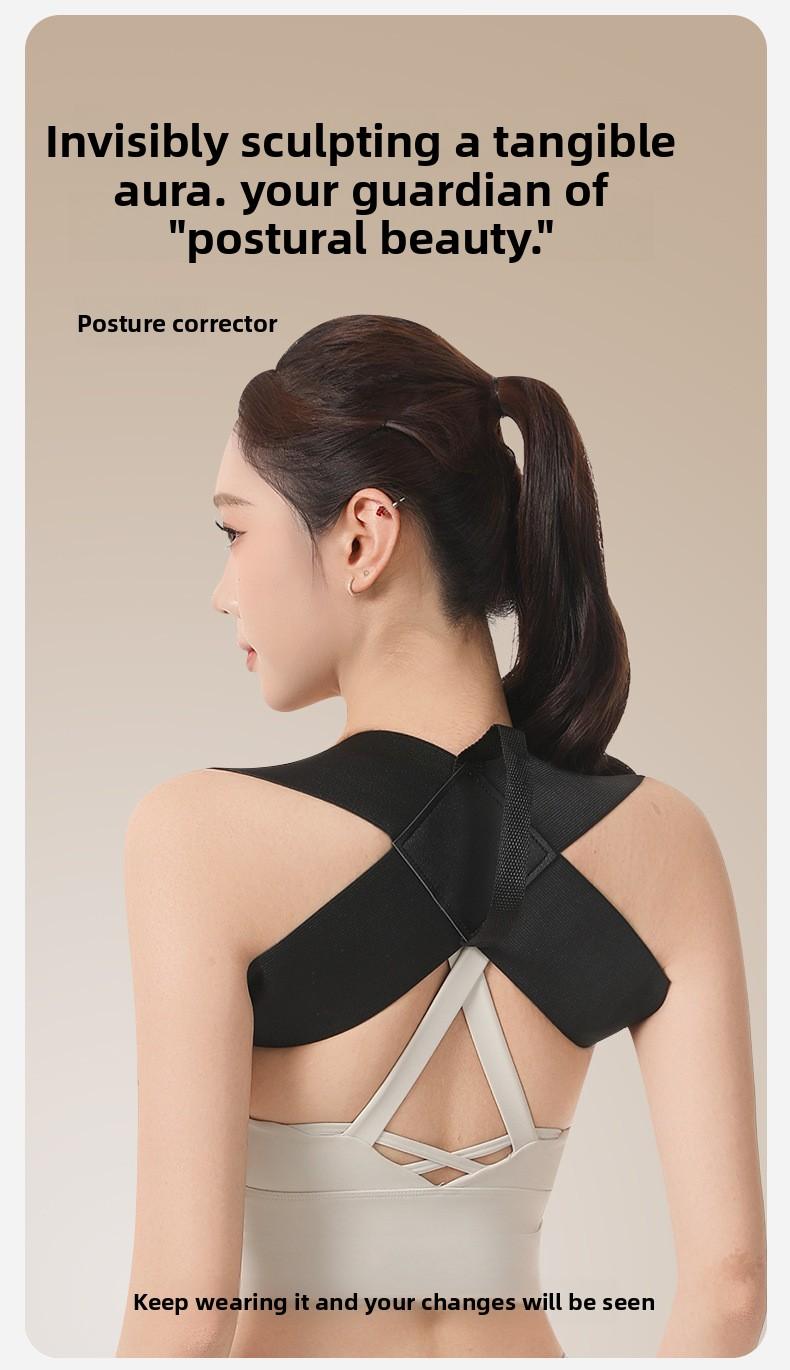 Open Shoulder Strap Fitness Posture Corrector Strap Posture Correction Straight Back Enhance Temperament Invisible Wearable Unisex Children's Posture Corrector Strap