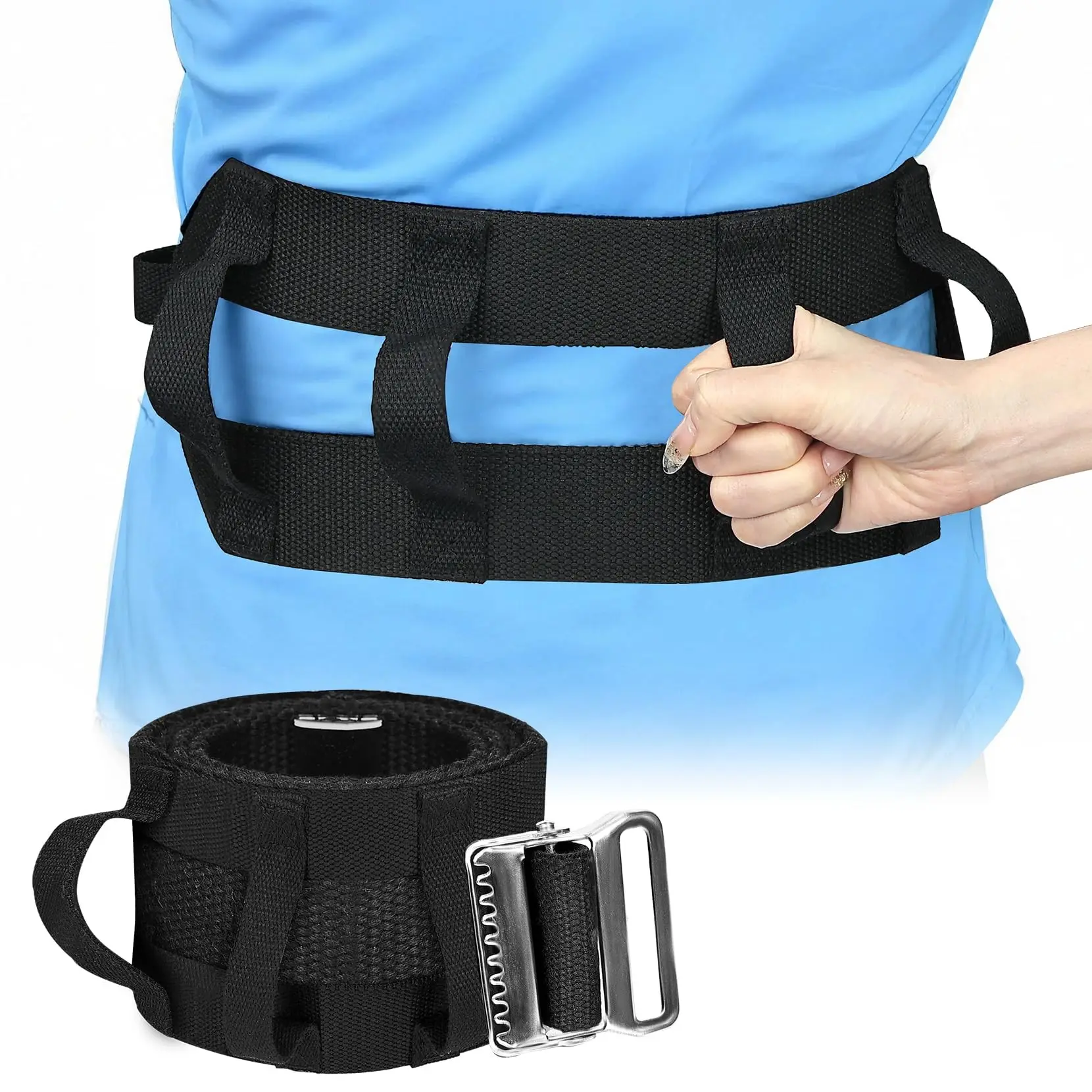 Transfer Belt Waist Traction Rehabilitation Training Aid, Essential for Physical Therapy, Supports Recovery and Mobility Improvement