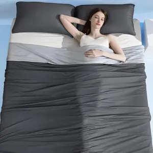 Cooling Comforter  Size, Arc-Chill 3.0 Instantly Cool Fabric with Q-max >0.5 & Breathable Air Mesh Filling, Ice Cooling Blanket for Hot Sleeper, Lightweight Summer Comforter Quilt,Grey