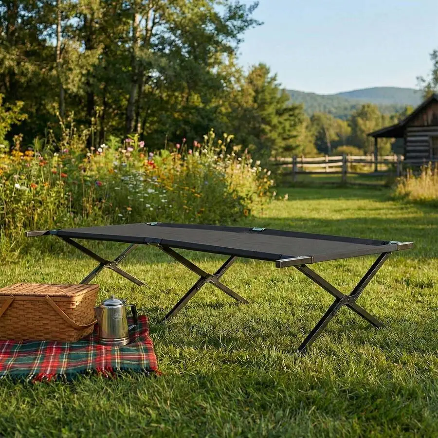 Camping Cot - Sleeping Folding Cots For Adults,Foldable Army Bed For Camping, Backyard, Traveling Guest Bed 73x35.8x17.7, 300 LBS Capacity.Portable Camping Cot For Multi-Scene Use