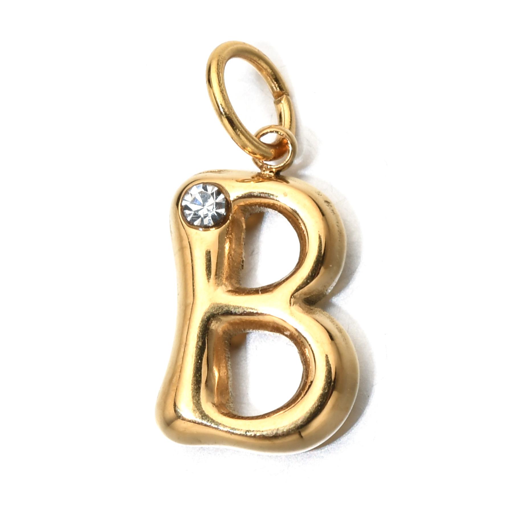 26 Initial Letters Stainless Steel Birthstone Pendant Necklace Dainty Clavicle Chain Ideal Gift For Mom