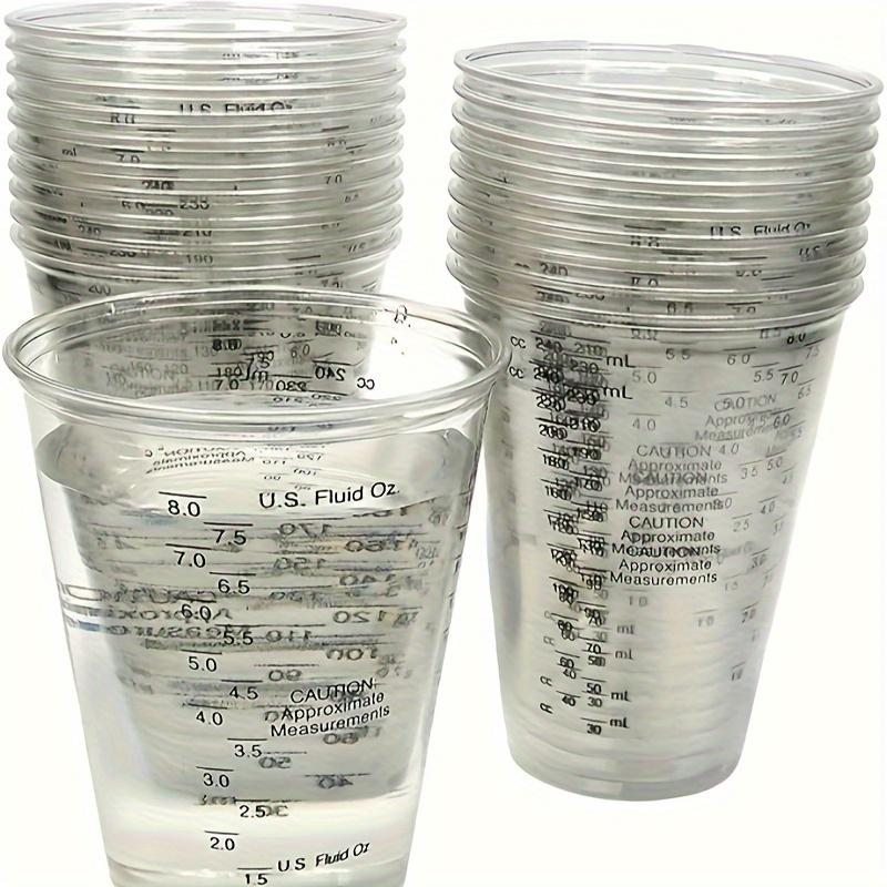 10/20/50pcs Paint Mixing Cups • 240ml(8oz) Disposable Plastic Measuring Cups • With Paint Stir Sticks • Perfect for Mixing and Measuring Paint, Resin, Epoxy • Precision Crafting Made Easy!