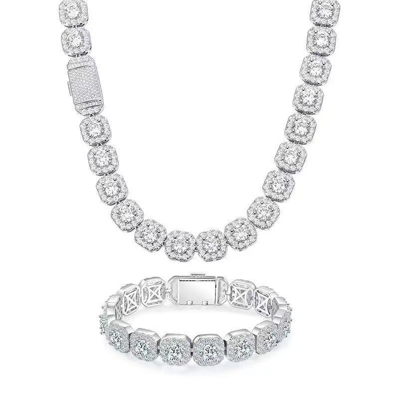 Full Diamond Zircon Ultra-glitter Rock Candy Bracelet Hip-hop Niche Nightclub