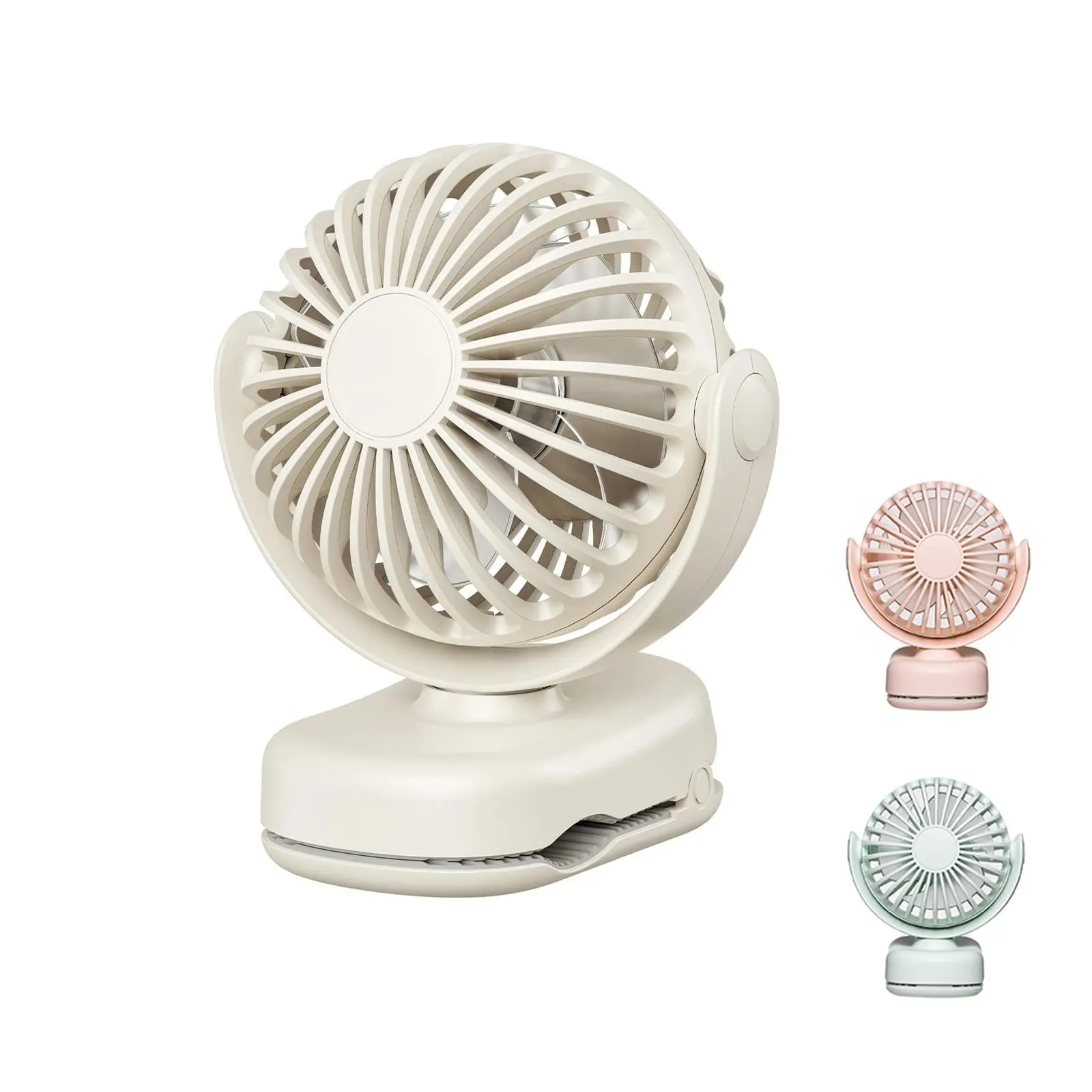 Portable USB Clip On Fan With 360 Degree Adjustable Head, Rechargeable Battery & Quiet Operation - For Desk, Bedside, Dorm, And Office Cooling，rotate body，mini bladeless fan