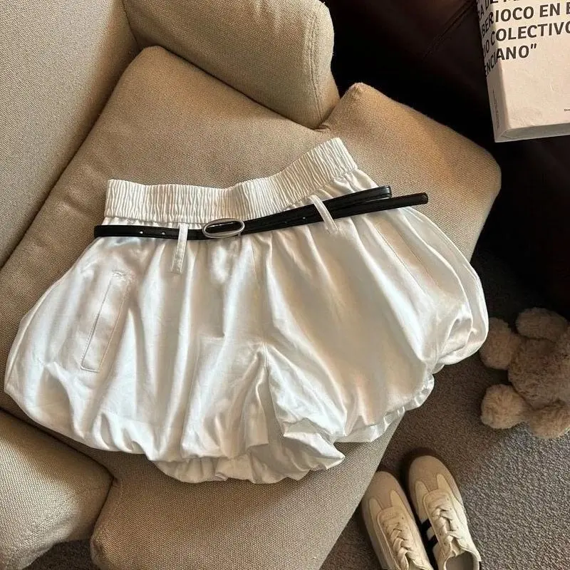 Harajuku Y2k Cute Puff Shorts Skirt Japanese Punk Rock Ruffled Subculture Preppy Style Casual New 2026 Women Kawaii Shorts
