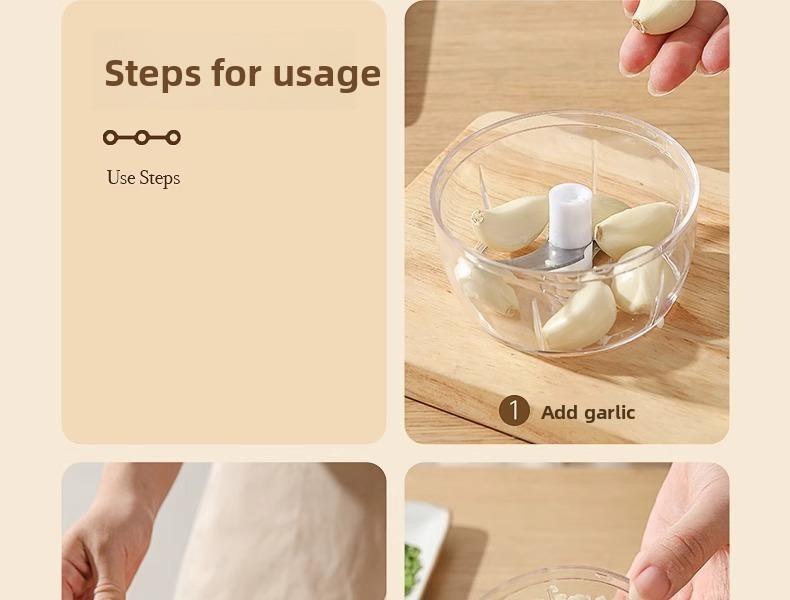 Manual garlic grinder, garlic mincer, garlic pounder, small household kitchen meat grinder