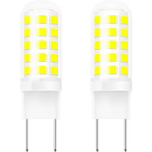 G8 Led Bulb Dimmable Under Microwave Light Bulb 50W Halogen Replacement for Over The Range Microwave Hood, 120V 5W 500LM Daylight White 6000K, Replaces WB08X10057 WB08X10051, 2-Pack