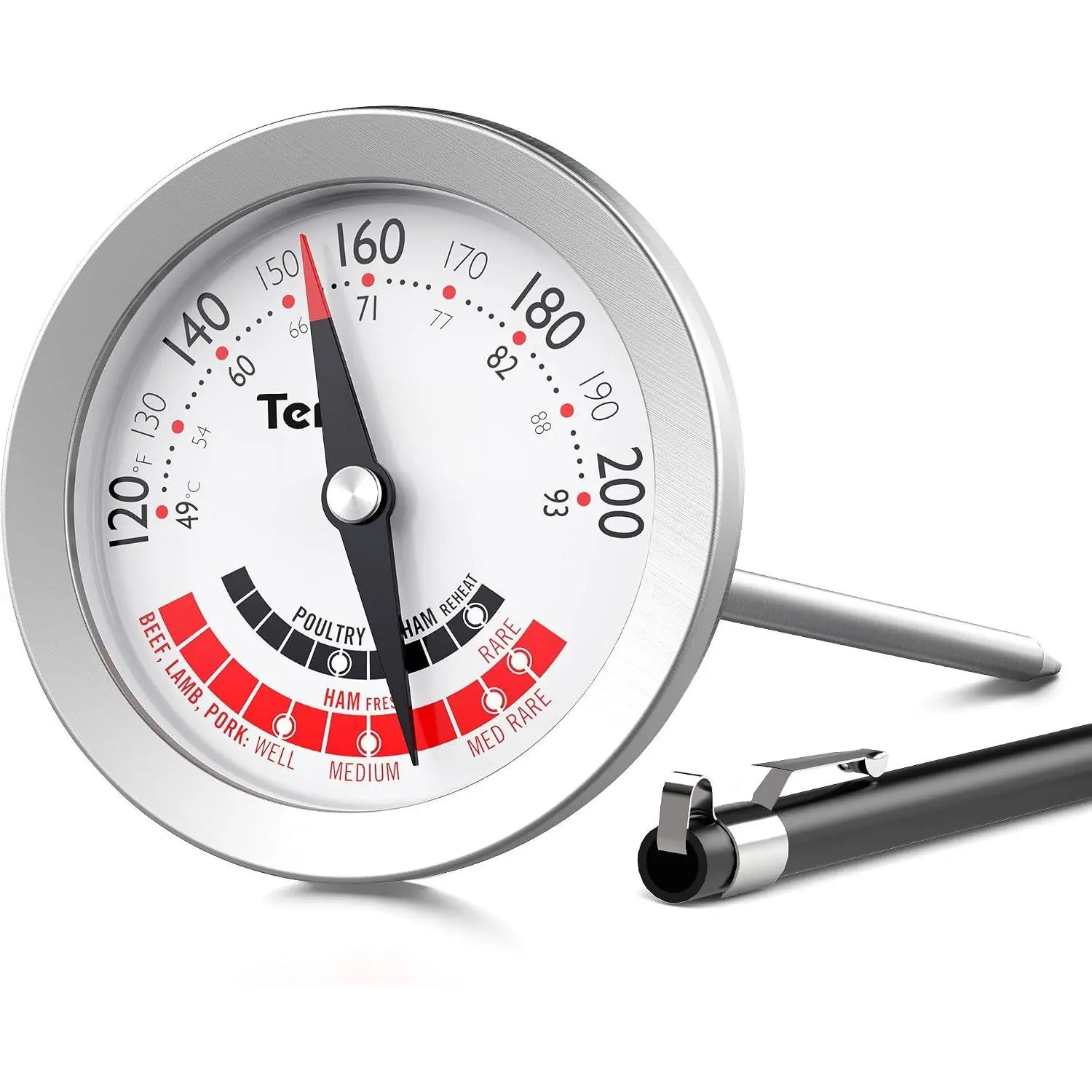 APT200 Meat Thermometer for Cooking with Extra-Large 2-Inch Dial, Analog Dial  Cooking Thermometer for Poultry, Ham, Pork, Beef Candy Making Accessory (Previously )