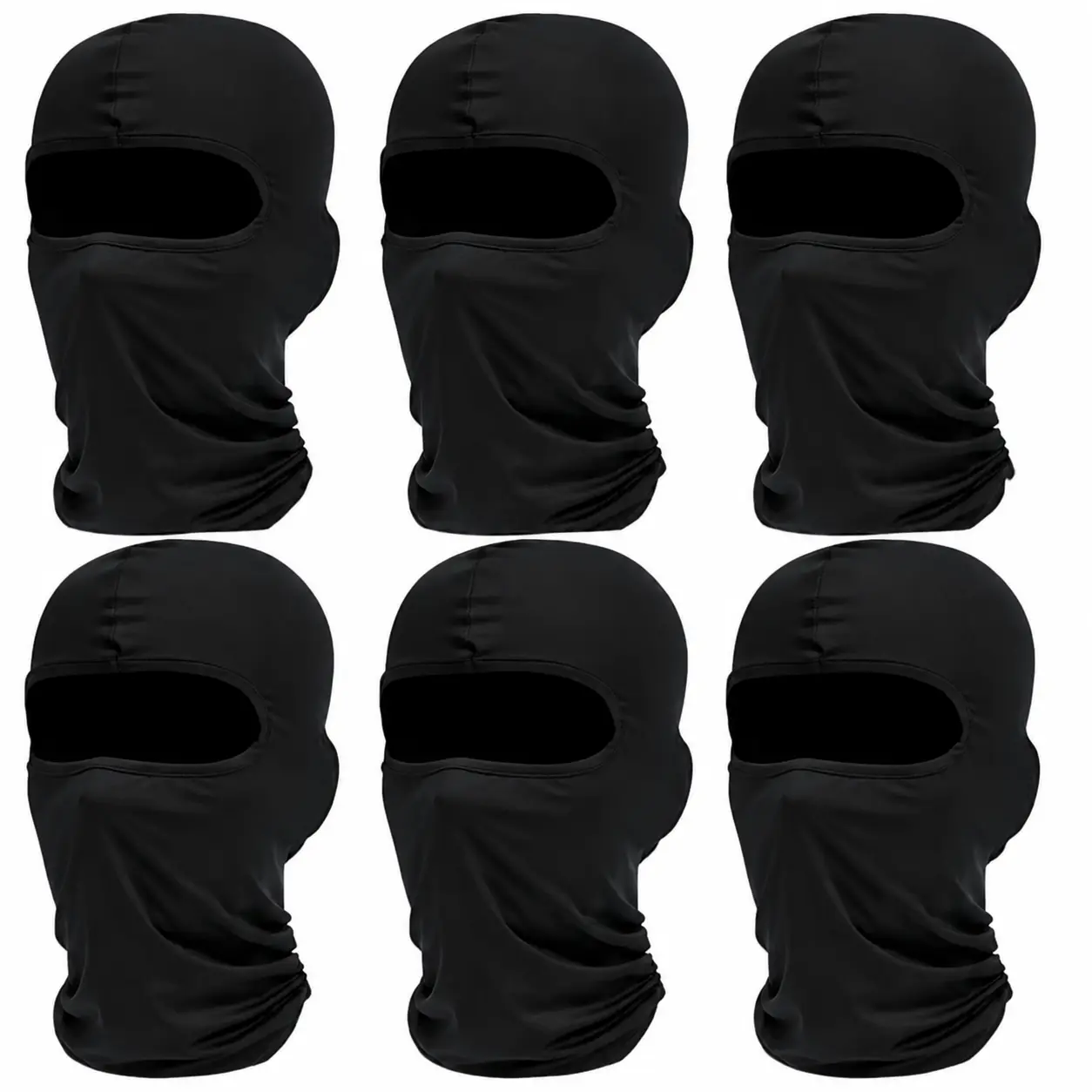 Unisex Neck-Length 6-Pack Multi-Functional Cooling Gaiter, Breathable Lightweight UV-Protection Outdoor Sports Cover for Running/Hiking, Motorcycle Protective Gear