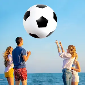 Giant Inflatable Beach Lawn Ball, Football Balls, 40 Inch Classic Color, Indoor Outdoor Play, Youth Training, Lightweight Interactive Toy, Indoor Practice Ball, Ball Sports Equipment