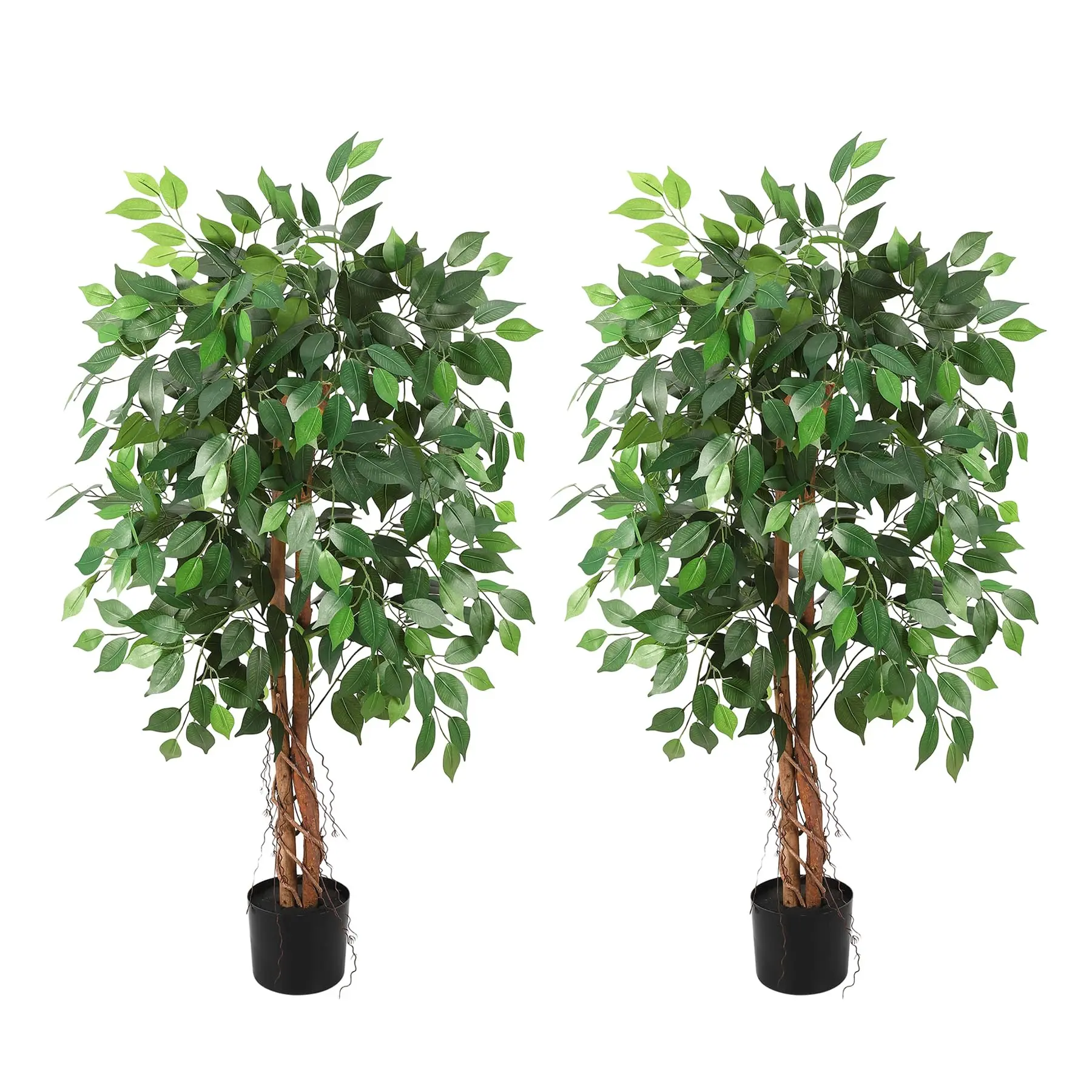 Garvee High-Quality Artificial Decorative Plant 121cm, Plastic and Iron Bonsai Ficus, Ideal for Indoor and Outdoor Decoration, Realistic and Durable