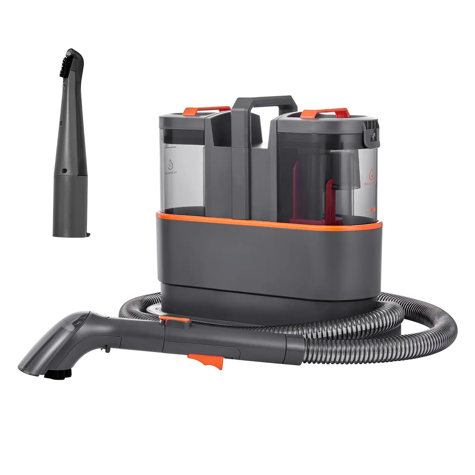 Portable Carpet Cleaner Machine, Dual-Water Tank, 11.5Kpa Upholstery & Carpet Washer for Household Floor Care