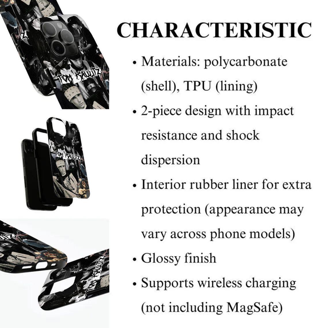 Western Rock-Themed "Real-Person" Style Legendary Band Tom Kaulitz 2-in-1 Film-Integrated Phone Case — Compatible with iPhone 12, 13, 14, 15, 16, 17 Series — Unique & Creative Design