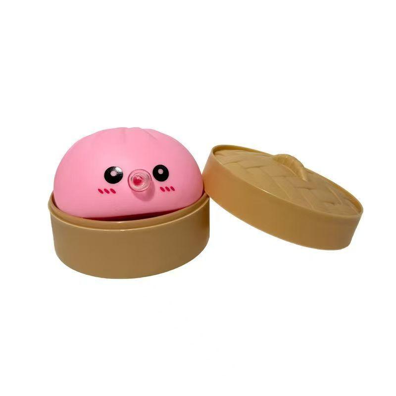 Kawaii Bubble-Blowing Steamed Bun Squishy Toy - Cute Sensory Fidget & Stress Relief