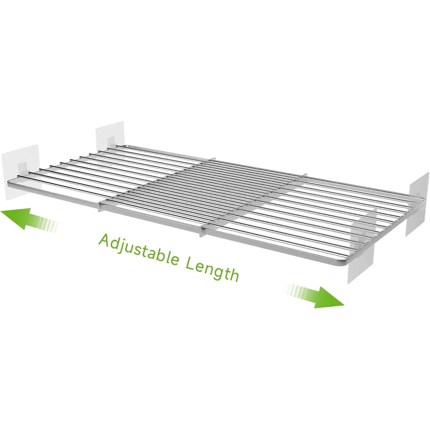 1 Pack Expandable Adjustable Closet Shelves Organizers, Storage Shelf for Cabinet Rack Wardrobe, Ideal for Closet Pantry Cupboard Kitchen Storage