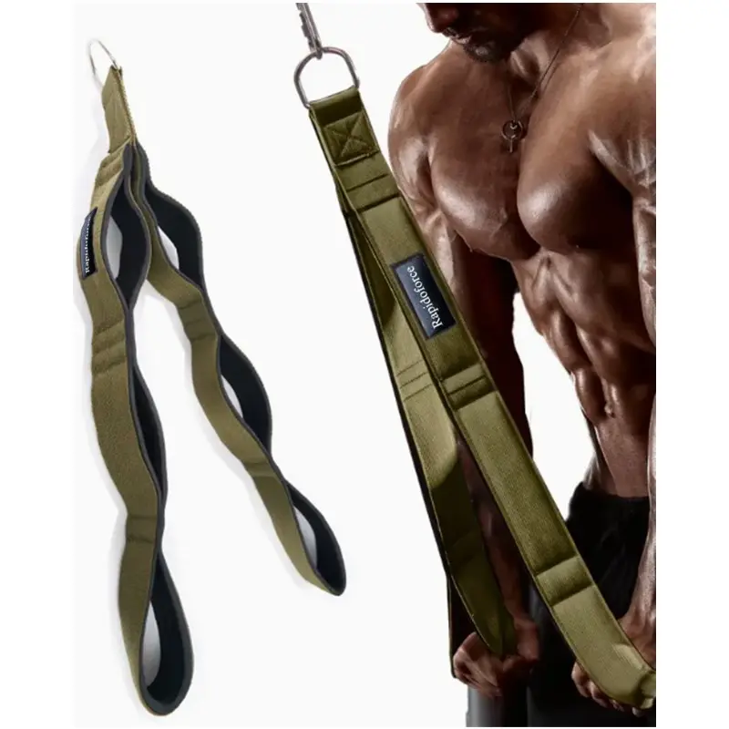 Triceps Rope Cable Attachment, Lengthened Pull Down Rope with Non-Slip Grips, Strength Training Equipment for Bodybuilding & Functional Training Workout