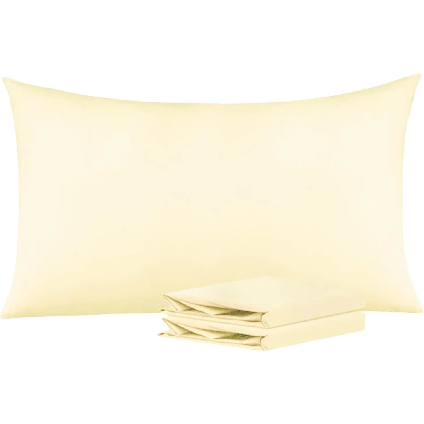 King Microfiber Pillowcases, 2 Pack, 20 x 36, Ivory| Soft Brushed Microfiber with Envelope Closure, Set of 2 King 20 x 36 Inch Pillowcases, Pillow Inserts Not Included