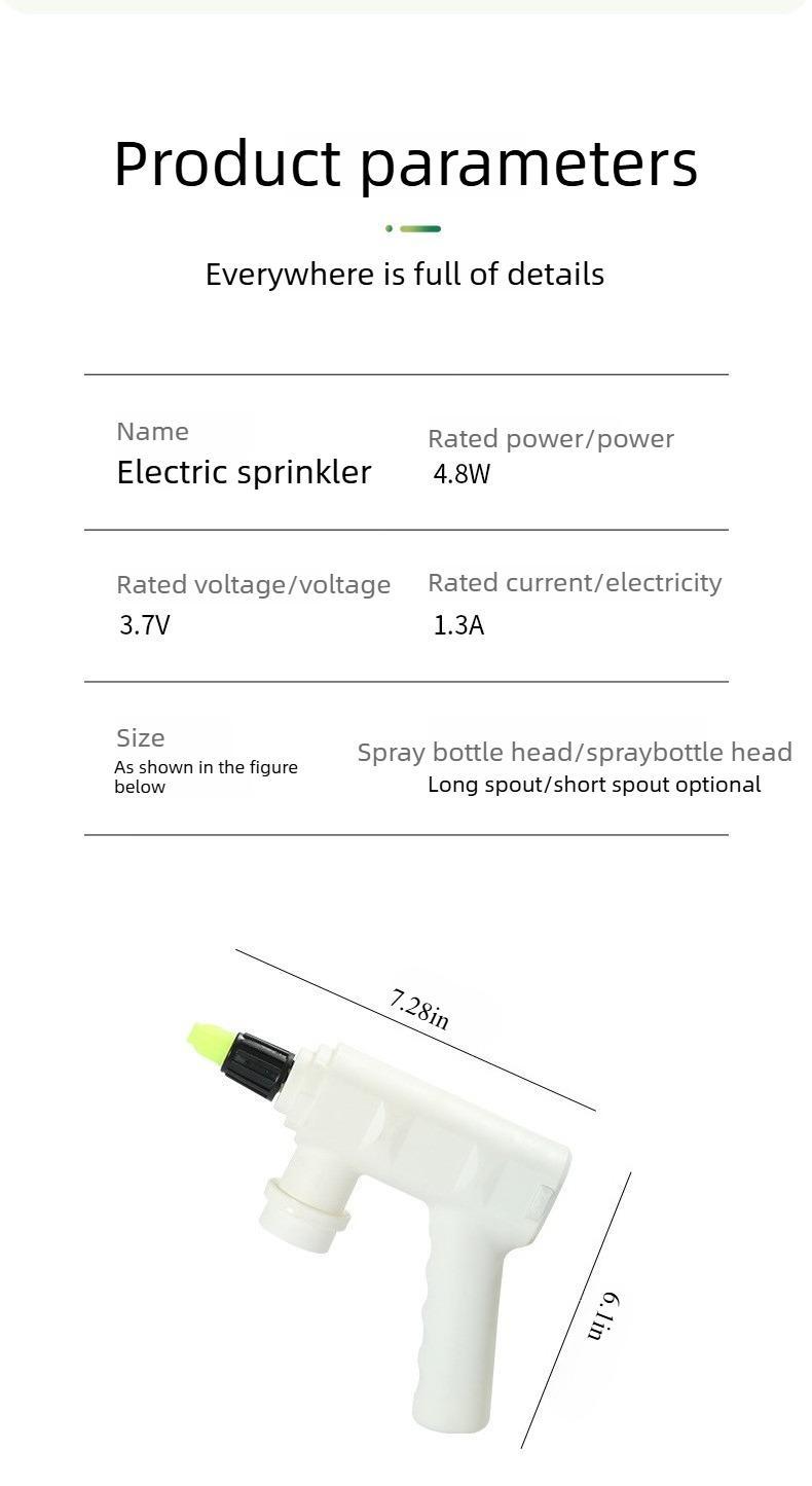 Electric sprinkler for watering flowers, cleaning, and sanitation; multi-functional sprinkler for household use.