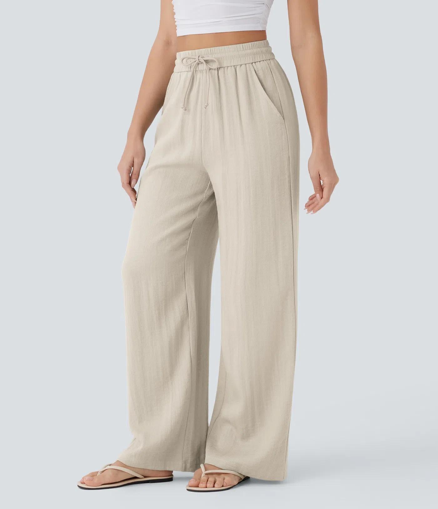 #halara#wide-leg pants#linen pants#highwaistedpants#casualtrousers#womensfashion#spring2026fashion#Travel Pants#everydayoutfit#pantswithpockets#flowypants#y2kfashion#athleisure