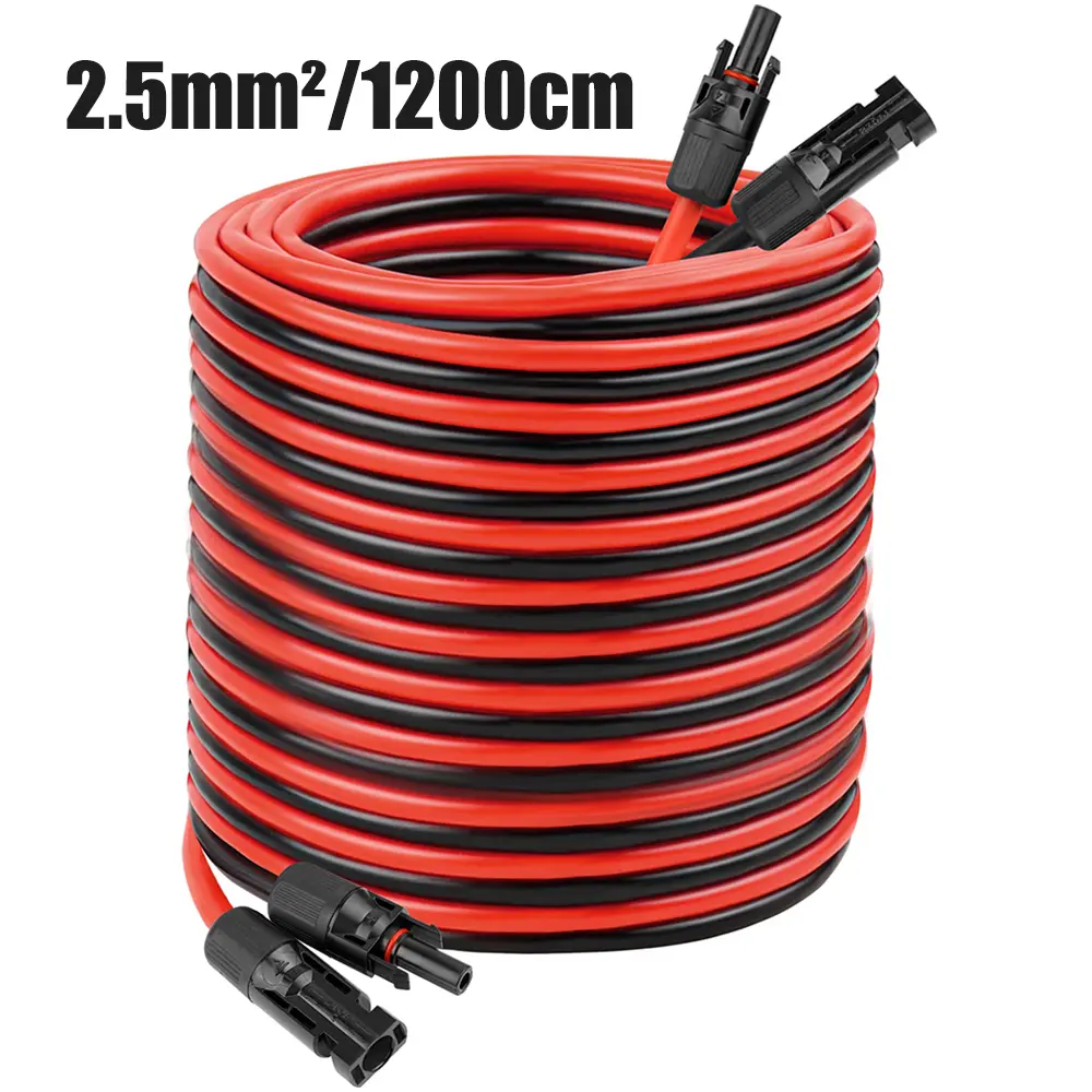 Solar Panel Extension Cable, Solar Extension Cable Wire with Female & Male Connectors for RV, home Systems