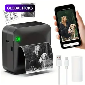 Mini Pocket Printer Mini Sticker Printer, Inkless Sticker Maker, Portable Thermal Printer for Notes, Photos, Stickers, Labels, Notes, Wireless Thermal Printer