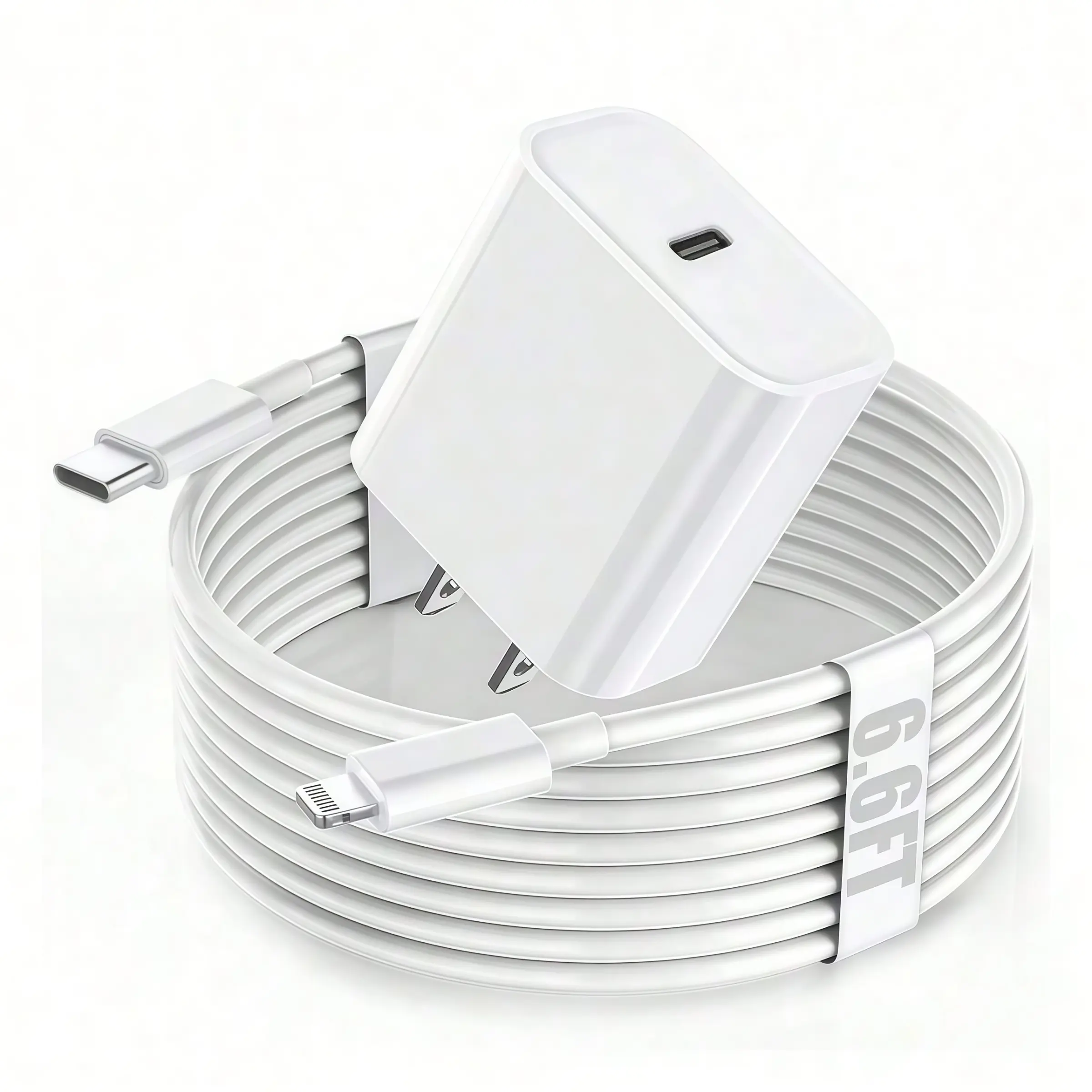 20w Fast Charging Adapter for Apple Devices, 2m Ultra Long USB-C to Lightning Cable, Compatible with iPhone 14/13/12/11/x/XR/se/ipod