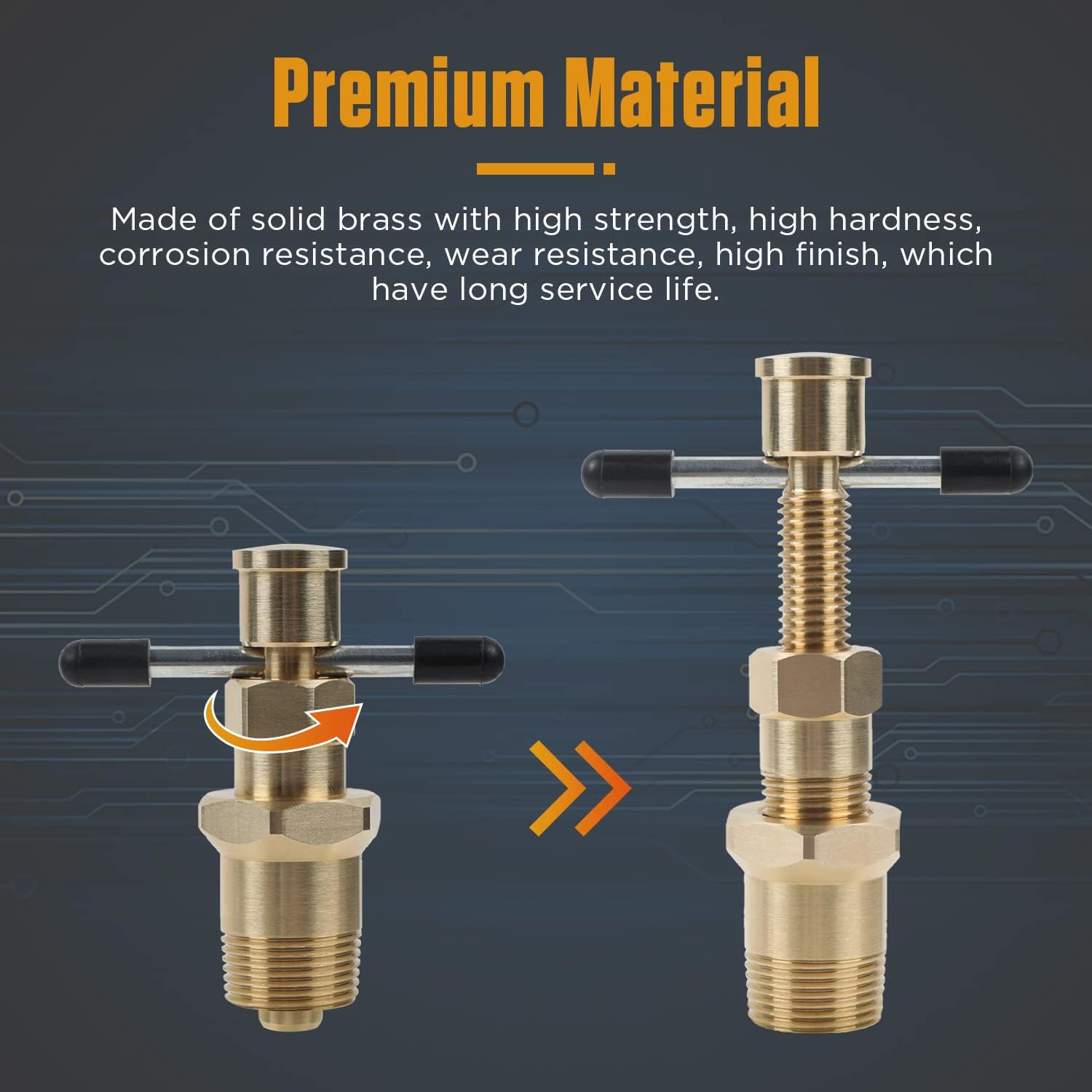 Pipe Olive Remover Puller Tool Easy Removal Without , Olive Puller Ferrule Puller, Compression Sleeve Puller Suitable for Brass Olive Pipes with Diameters of 1/2in & 3/4in