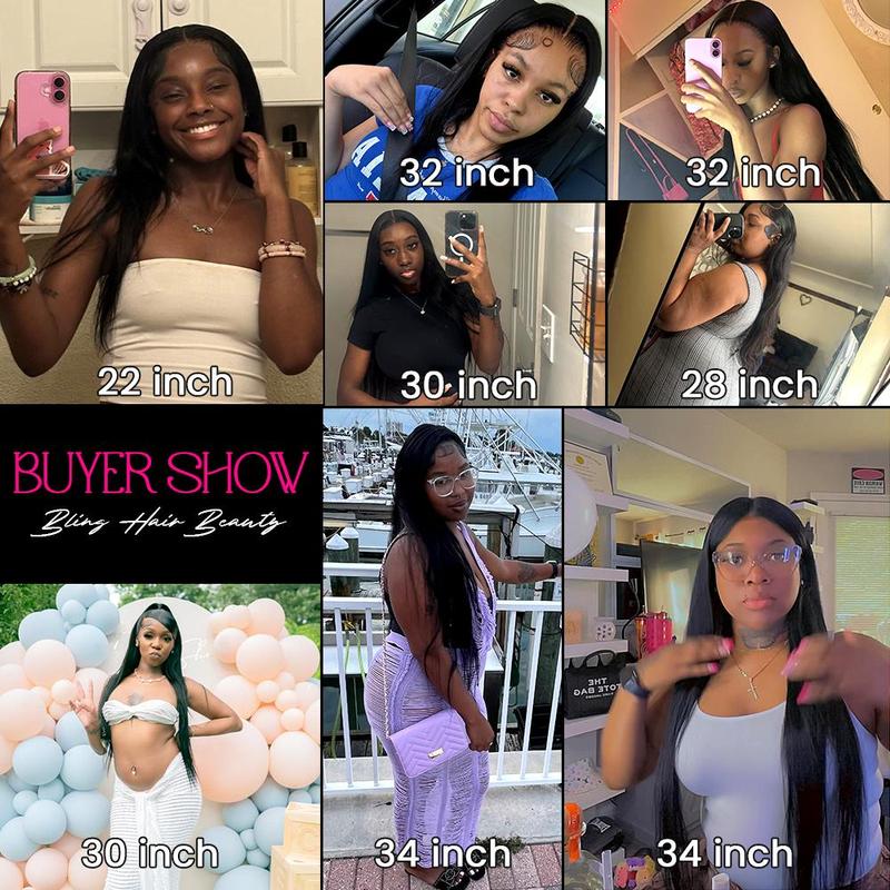 [32 Inch Only $129] Bling Hair 13x6 Lace Frontal Human Hair Wigs Brazilian Straight Lace Front Wigs For Black Women 13x4 Transparent Lace Wig Bleached Knots Nature Long Straight Hair Wig Outdoorfun TikTokShopHolidayHaul