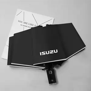 Automatic Reflective Car Umbrella, Three-Color Nylon Waterproof, Stainless Steel Frame, Foldable, Night Light, for Isuzu Cars