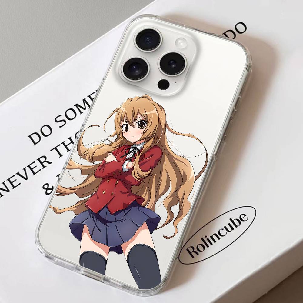 Toradora! Anime Phone Case Transparent For IPhone 17/16/15/11/13/14 Pro Max 7/8 Plus/X/Xr/Xs Max/Se2020/12mini - Clear Cover
