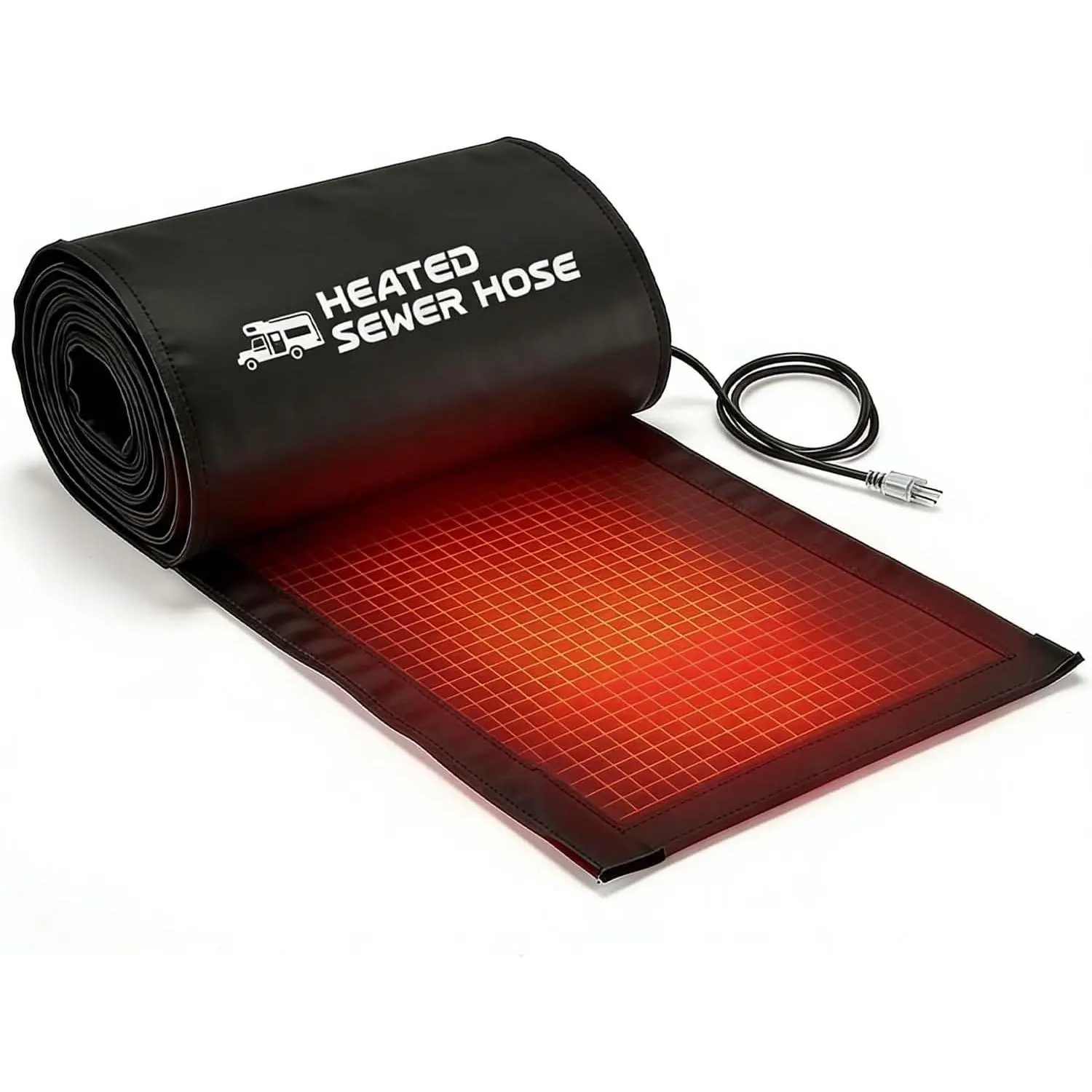 Heated 15FT 20FT RV Heated Sewer Hose Cover Avoid Freezing at -20°F RV Heated ,Sewer Hose for Rv Camper/Rv Accessories(15FT)(JUST COVER)